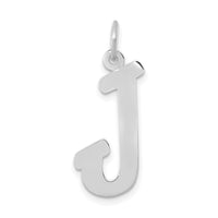 14k White Gold Small Script Letter J Initial Charm-YC659J