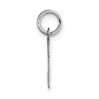 14k White Gold Small Script Letter K Initial Charm-YC659K