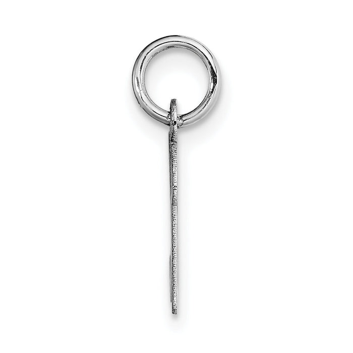 14k White Gold Small Script Letter K Initial Charm-YC659K