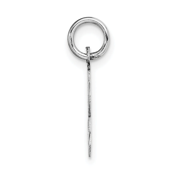 14k White Gold Small Script Letter L Initial Charm-YC659L