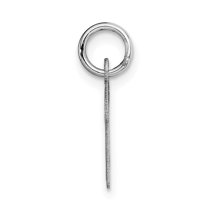 14k White Gold Small Script Letter M Initial Charm-YC659M