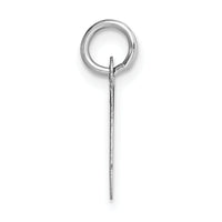 14k White Gold Small Script Letter O Initial Charm-YC659O