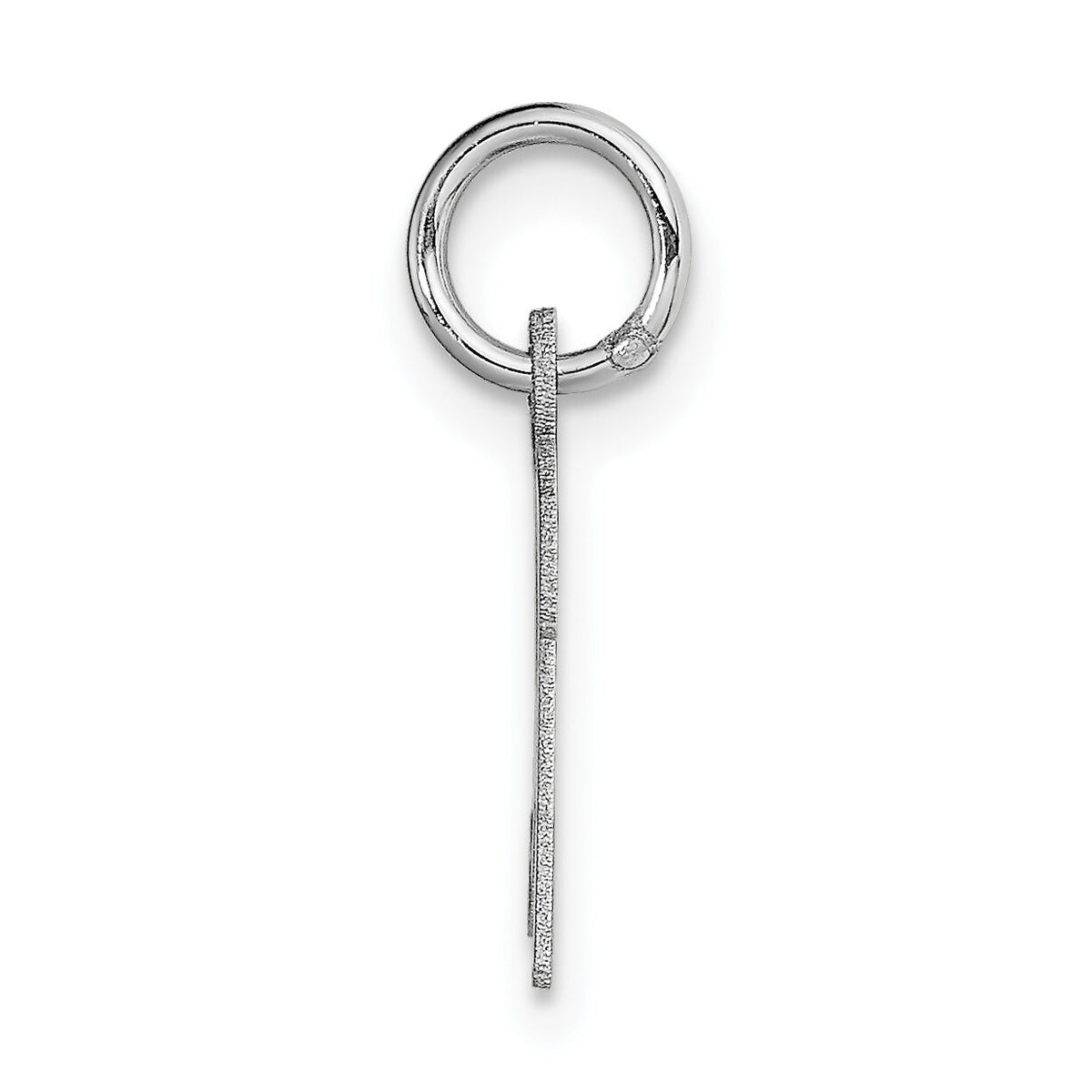 14k White Gold Small Script Letter R Initial Charm-YC659R