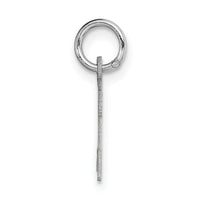 14k White Gold Small Script Letter R Initial Charm-YC659R