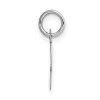 14k White Gold Small Script Letter S Initial Charm-YC659S
