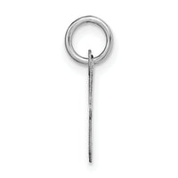 14k White Gold Small Script Letter W Initial Charm-YC659W