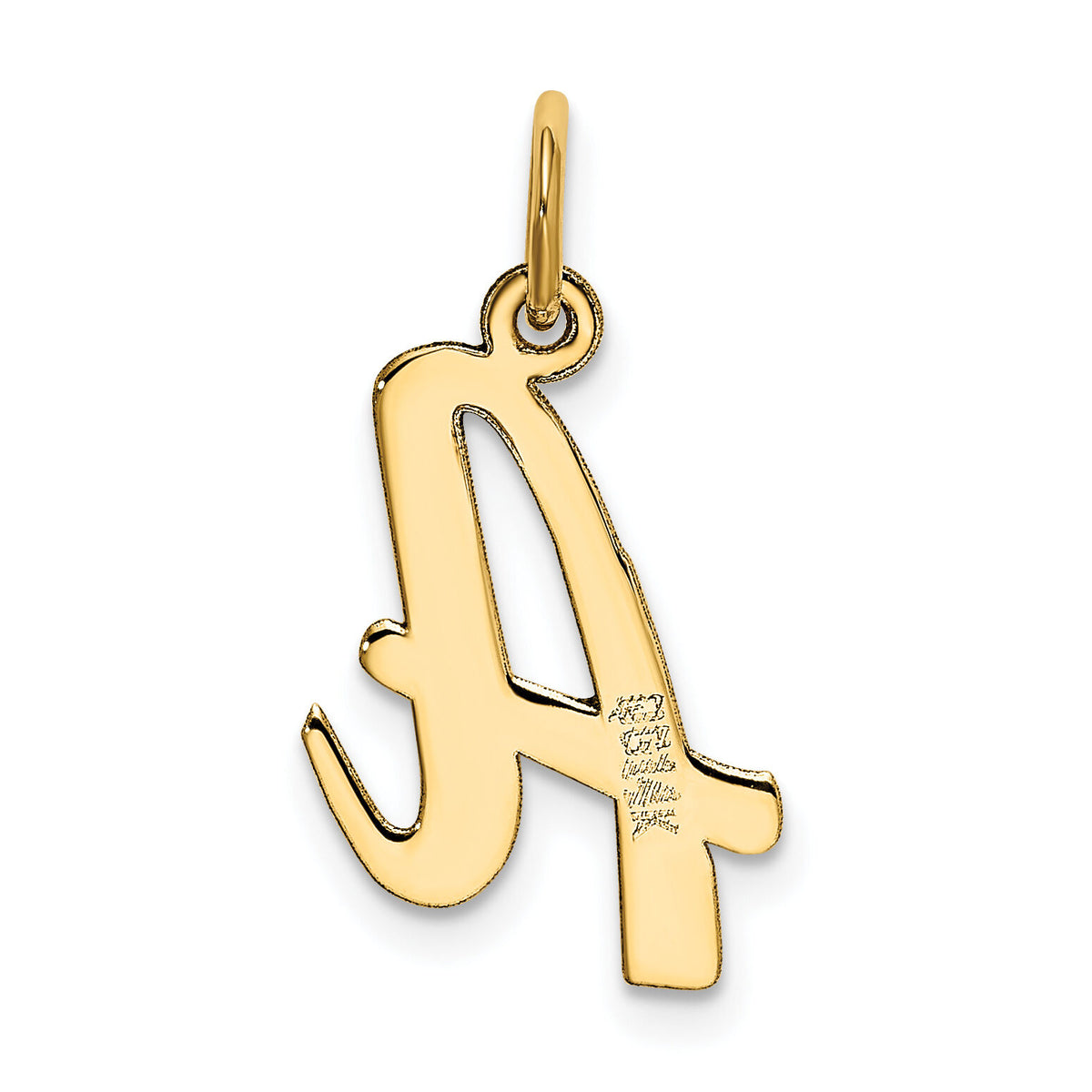 14k Medium Script Letter A Initial Charm-YC660A