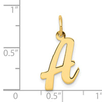 14k Medium Script Letter A Initial Charm-YC660A