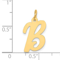 14k Medium Script Letter B Initial Charm-YC660B