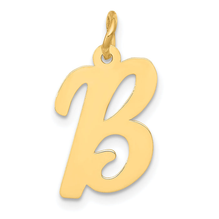 14k Medium Script Letter B Initial Charm-YC660B