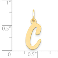 14k Medium Script Letter C Initial Charm-YC660C
