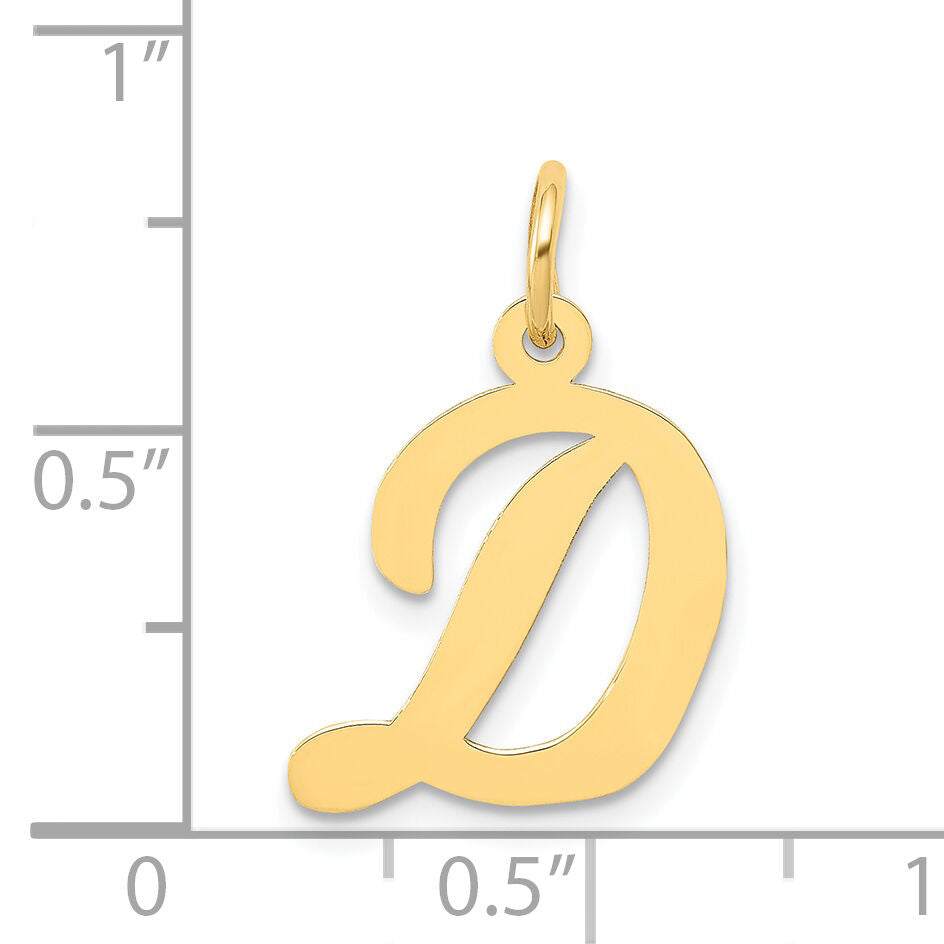 14k Medium Script Letter D Initial Charm-YC660D