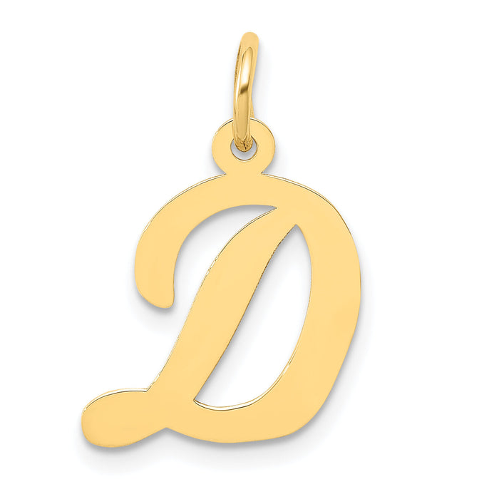 14k Medium Script Letter D Initial Charm-YC660D