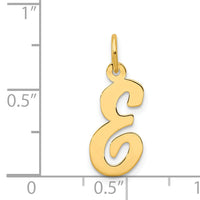 14k Medium Script Letter E Initial Charm-YC660E