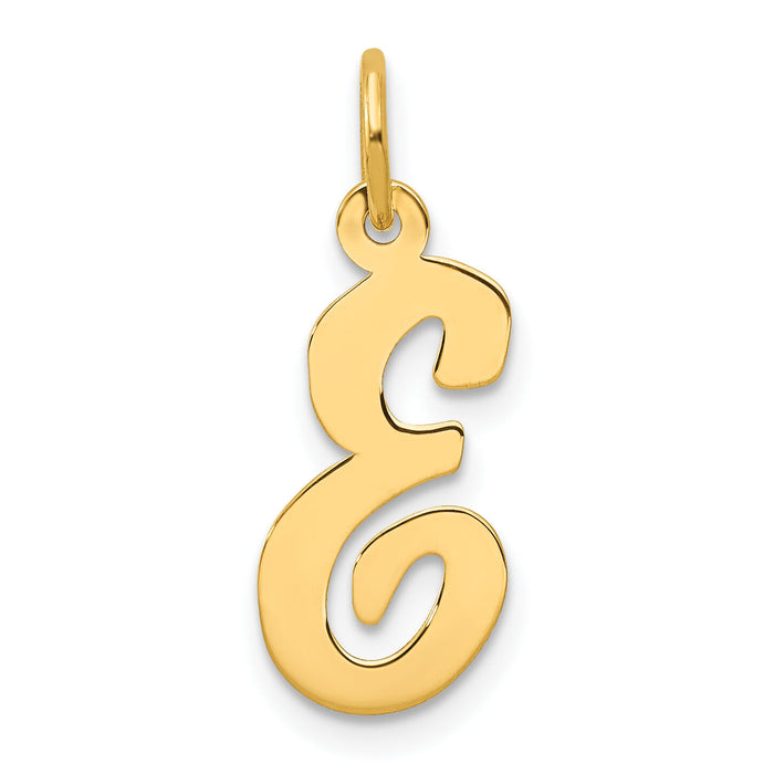 14k Medium Script Letter E Initial Charm-YC660E