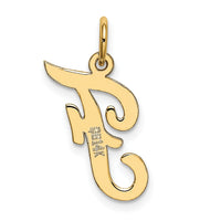 14k Medium Script Letter F Initial Charm-YC660F