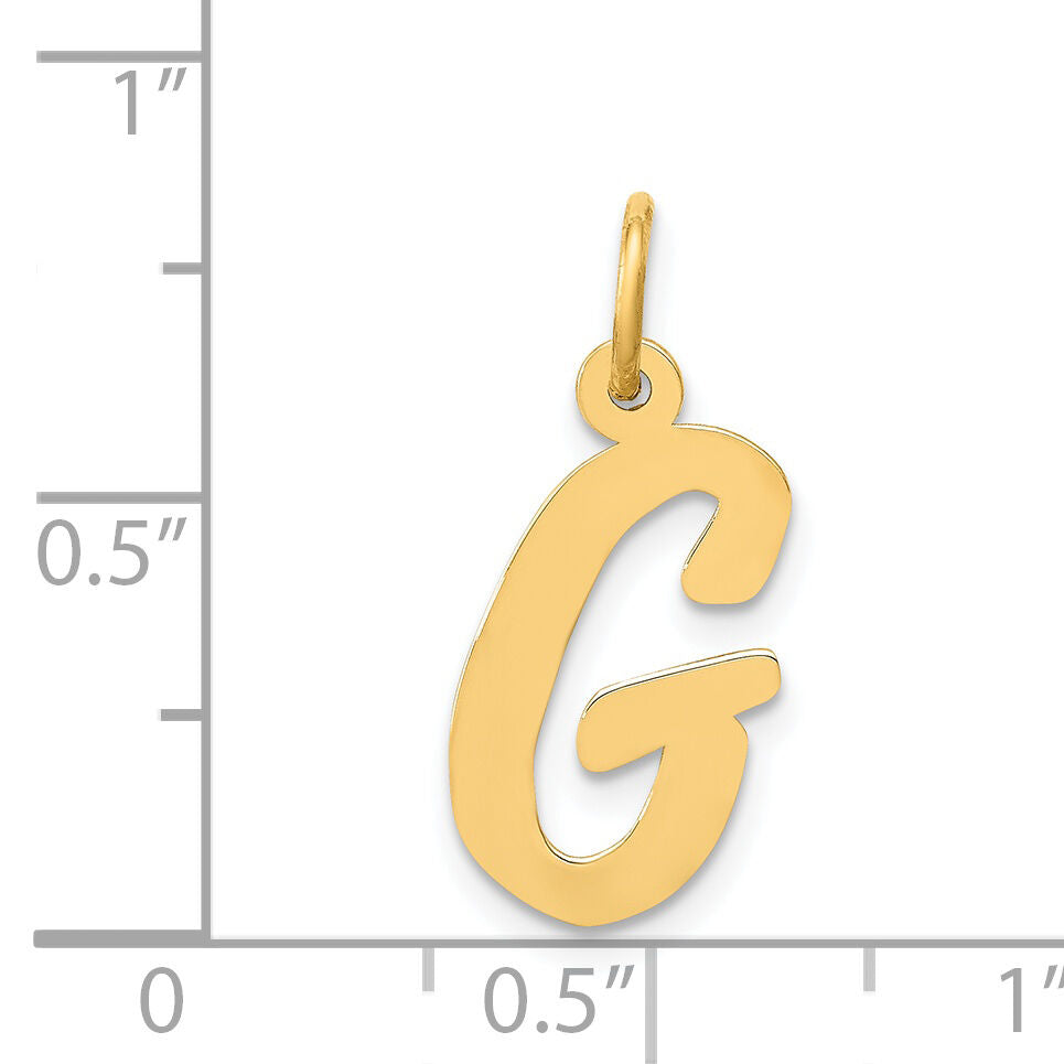 14k Medium Script Letter G Initial Charm-YC660G