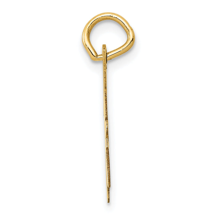 14k Medium Script Letter H Initial Charm-YC660H