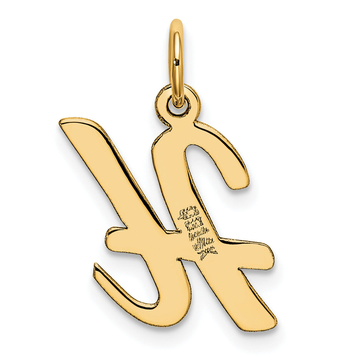 14k Medium Script Letter H Initial Charm-YC660H
