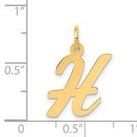 14k Medium Script Letter H Initial Charm-YC660H