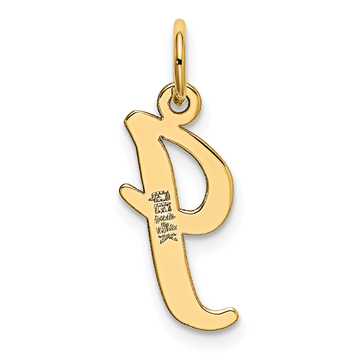 14k Medium Script Letter I Initial Charm-YC660I
