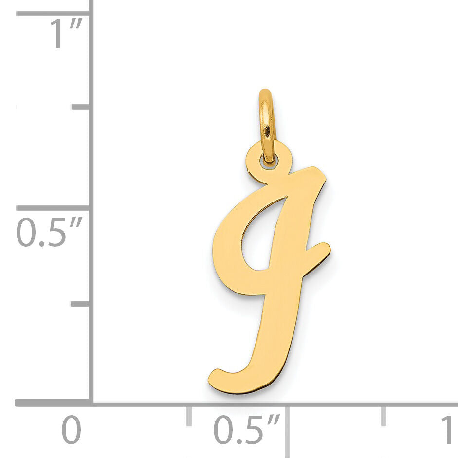 14k Medium Script Letter I Initial Charm-YC660I