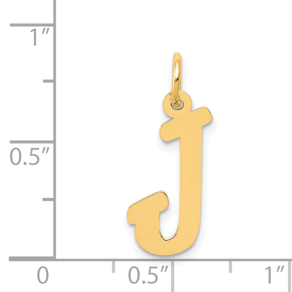 14k Medium Script Letter J Initial Charm-YC660J