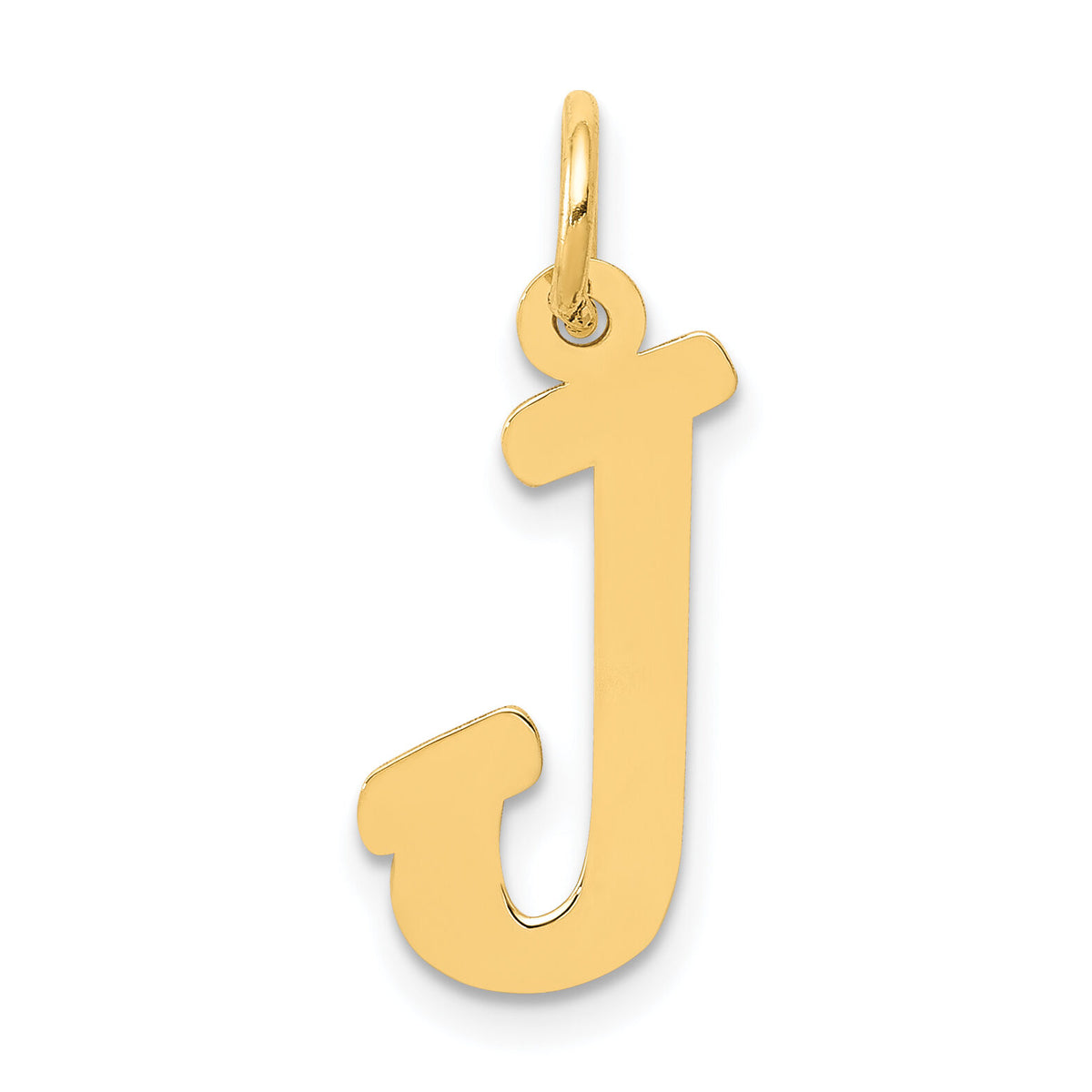 14k Medium Script Letter J Initial Charm-YC660J
