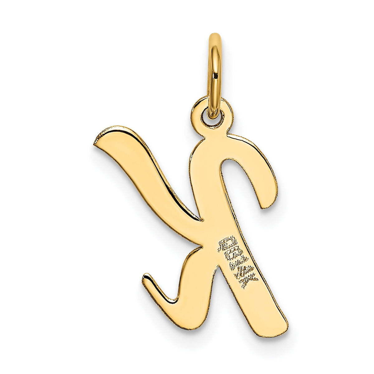14k Medium Script Letter K Initial Charm-YC660K