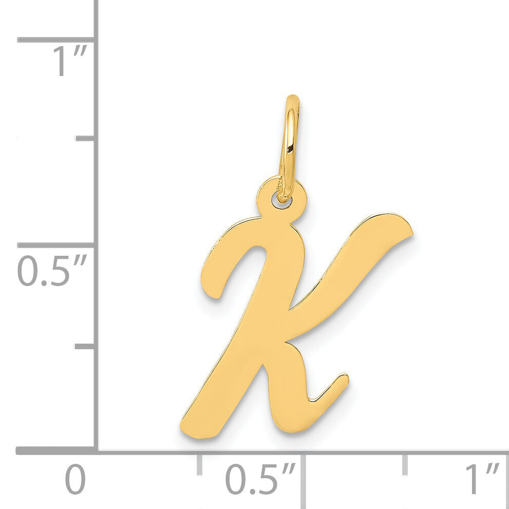14k Medium Script Letter K Initial Charm-YC660K