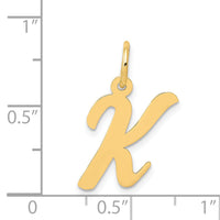 14k Medium Script Letter K Initial Charm-YC660K