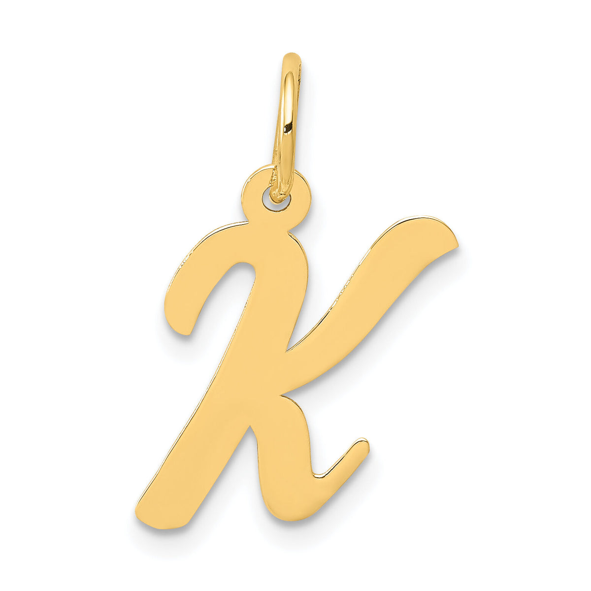 14k Medium Script Letter K Initial Charm-YC660K