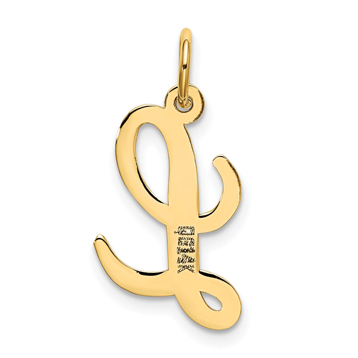 14k Medium Script Letter L Initial Charm-YC660L