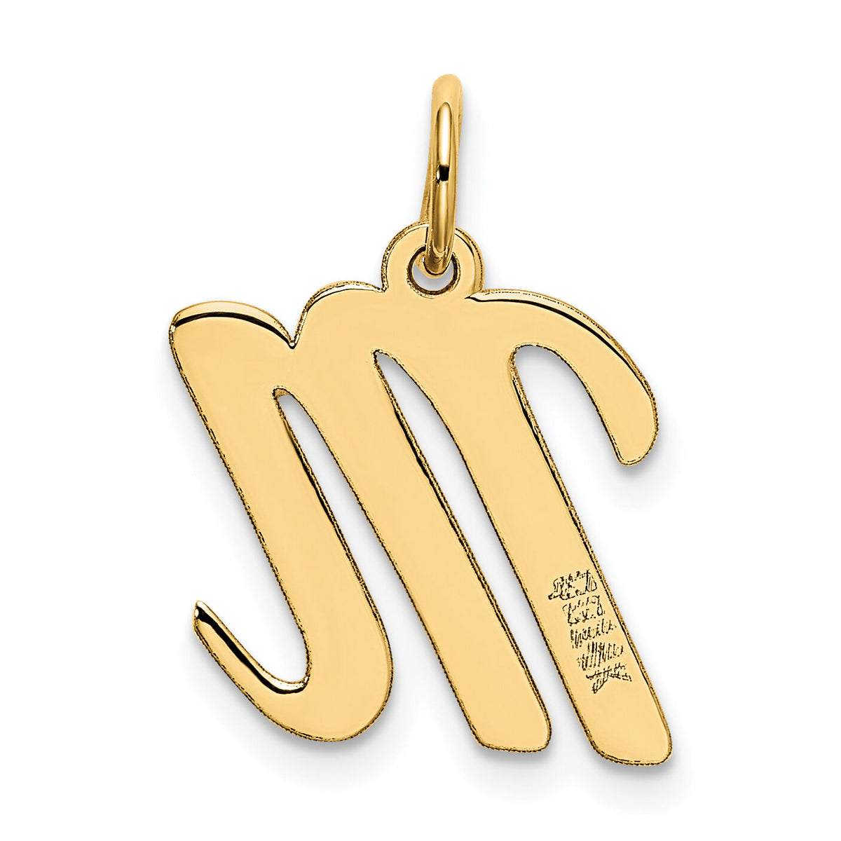 14k Medium Script Letter M Initial Charm-YC660M
