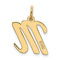 14k Medium Script Letter M Initial Charm-YC660M