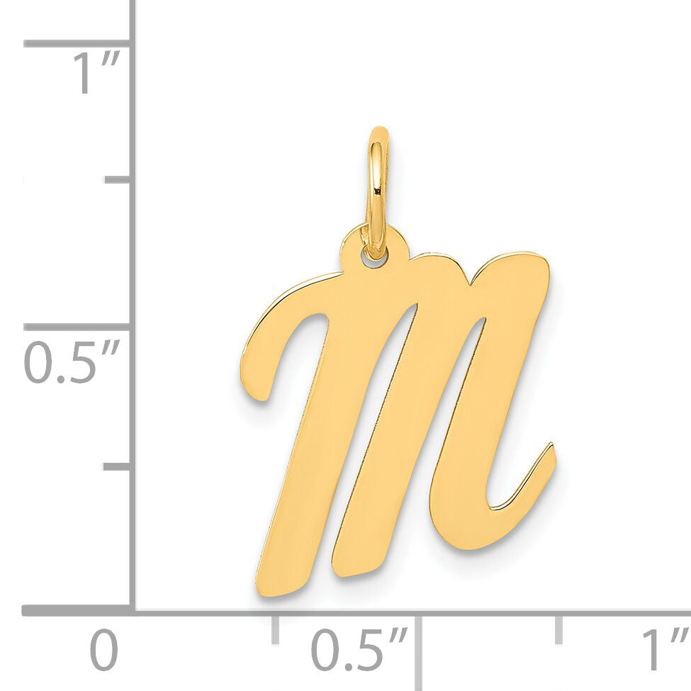 14k Medium Script Letter M Initial Charm-YC660M