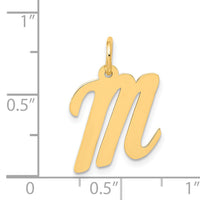 14k Medium Script Letter M Initial Charm-YC660M