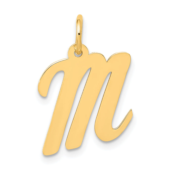 14k Medium Script Letter M Initial Charm-YC660M