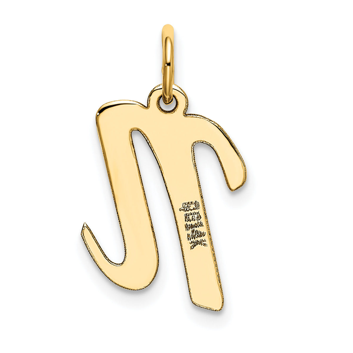 14k Medium Script Letter N Initial Charm-YC660N