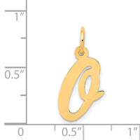 14k Medium Script Letter O Initial Charm-YC660O