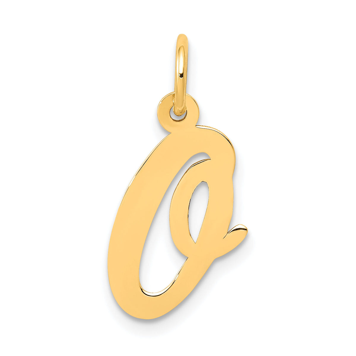 14k Medium Script Letter O Initial Charm-YC660O