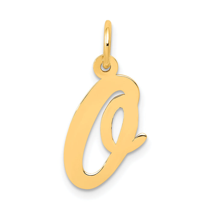 14k Medium Script Letter O Initial Charm-YC660O