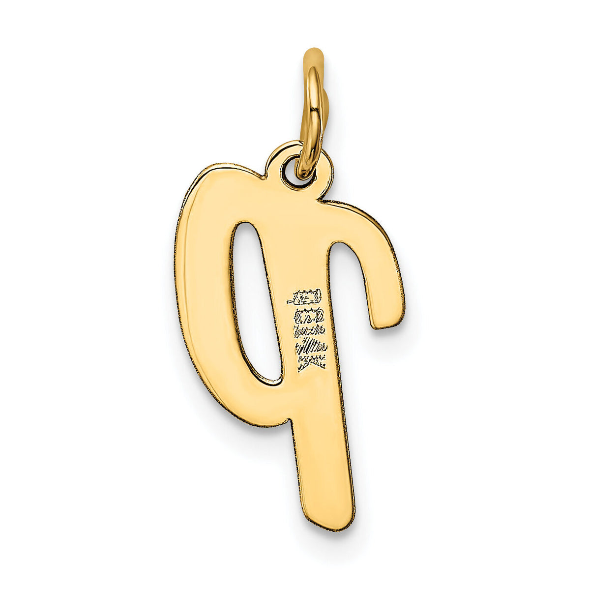 14k Medium Script Letter P Initial Charm-YC660P