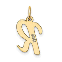 14k Medium Script Letter R Initial Charm-YC660R