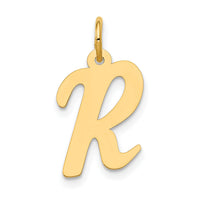 14k Medium Script Letter R Initial Charm-YC660R