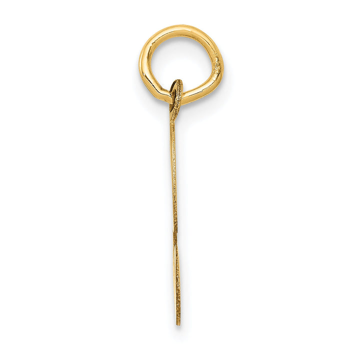 14k Medium Script Letter S Initial Charm-YC660S