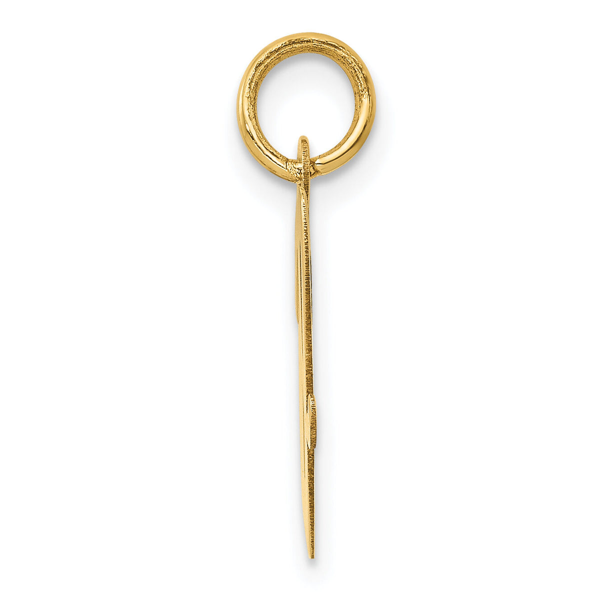 14k Medium Script Letter V Initial Charm-YC660V