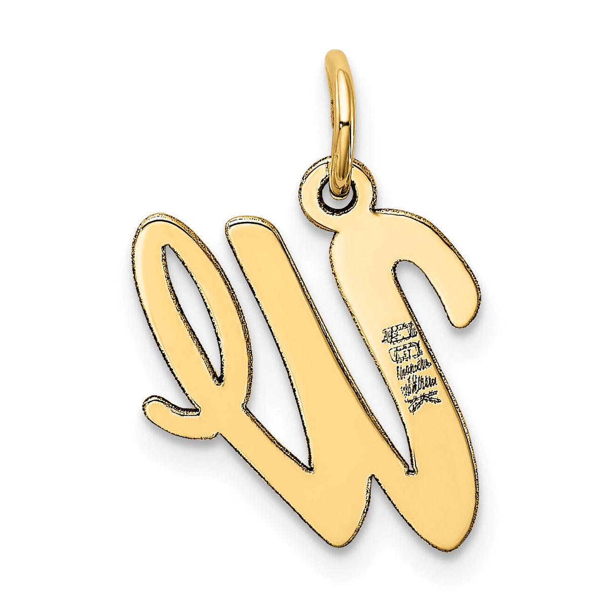 14k Medium Script Letter W Initial Charm-YC660W