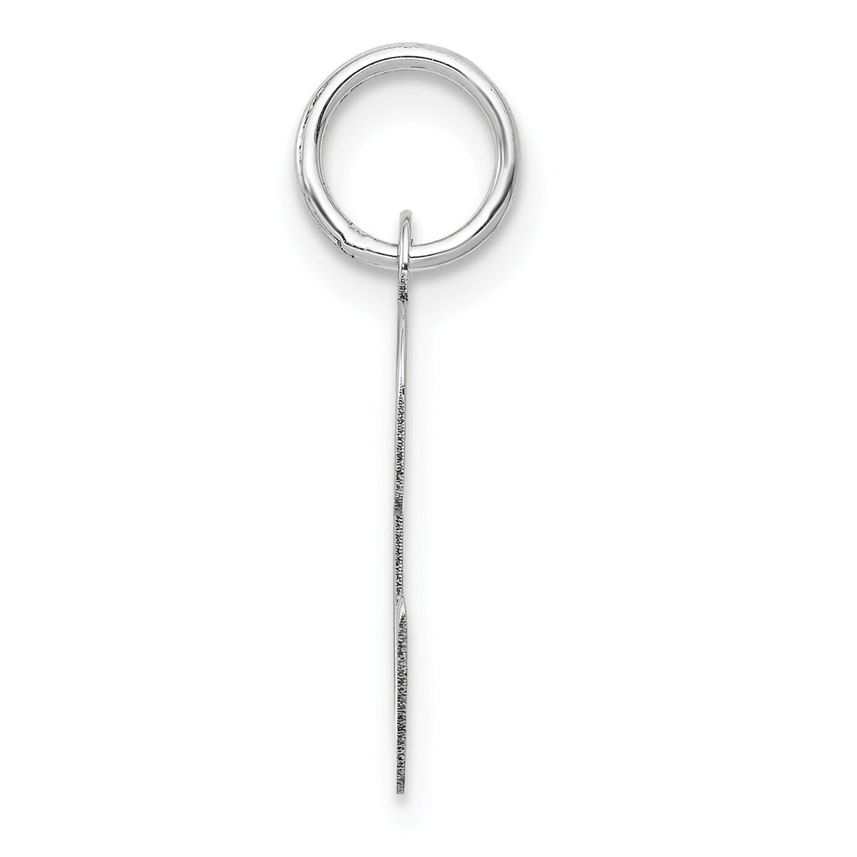 14k White Gold Medium Script Letter C Initial Charm-YC661C