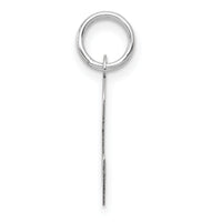 14k White Gold Medium Script Letter C Initial Charm-YC661C